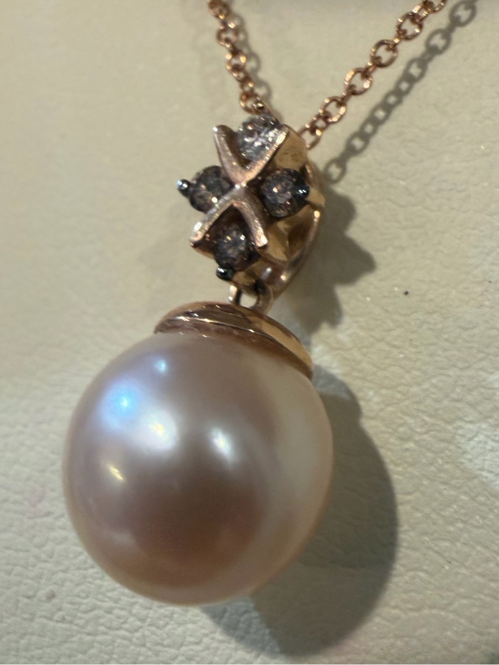 Levian vintage pearl and Diamond necklace authenticated with Jared original box